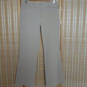 Apt. 9 lowrise khaki flared slacks with front pockets and belt loops